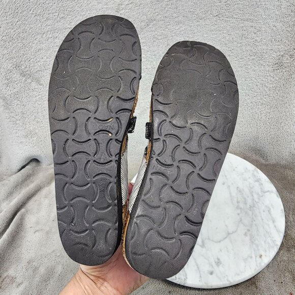 Naot Shoes Womens Size 7 Brenda Gray Slip-On Platform Heel Sandals *GUC* - Picture 7 of 13